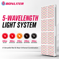 Panneau de luminothérapie rouge 2400W pour usage domestique, corps entier, 5 longueurs d'onde, 480 ampoules, stock US, livraison rapide, sans taxes douanières