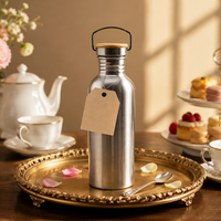 Botol Air Olahraga Stainless Steel Tanpa Isolasi Bamboo 501-600ml Bebas BPA Buatan Cina