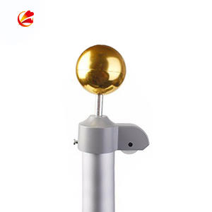 Atacado ao ar livre inoxidável 3m 4m de alumínio mastro telescópico mastro da bandeira e cap parte - Product Image 6