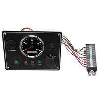 Ensemble de tableau de bord marin, compteur de vitesse du moteur 3000 tr/min, tachymètre numérique LCD multifonction avec pression d'huile