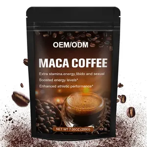 自有品牌工厂批发提升能量男性能量增强100% 天然玛卡咖啡粉