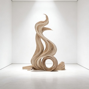 Sculpture géante en organza fluide, installation artistique faite à la main <span class=keywords><strong>pour</strong></span> toile de fond de mariage, décoration de fenêtre, événement de luxe, cérémonie - Product Image 4