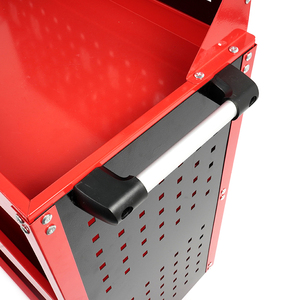 고품질 3단 공구 카트 트롤리, OEM/ODM/OBM 지원, 대용량 레드 색상 맞춤 제작 가능 - Product Image 6