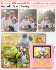 2.4 インチ CMOS センサー インクレスインスタントプリント 1080p フィルターデジタルビデオカメラ 32GB マイクロ SD 幼児子供のおもちゃ誕生日プレゼント - Product Image 3
