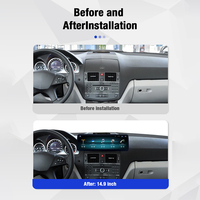 ZWNAV Lecteur multimédia de voiture avec écran tactile de 14,9 pouces pour Mercedes Benz Classe C 2008-10, navigation GPS, DSP, Carplay, autoradio