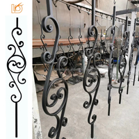 Balustres en fer forgé en forme de S, carrés creux, 1/2"*44", pour la décoration de rampes d'escalier intérieures, directement de l'usine