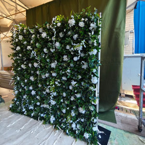Verde artificiale foresta bianco appeso scuro rosa invernale pannello murale per decorazione di nozze sfondo personalizzato - Product Image 2