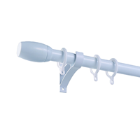 Junpai Support de tringle à rideau coulissante à anneau suspendu, en aluminium moderne, tringle à rideau romaine extra épaisse et silencieuse, tringle simple pour salon