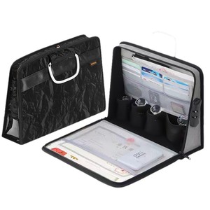 Sac intégré pour timbres et licences, organiseur de certificats multifonctionnel pour les voyages d'affaires avec porte-cartes et rangement pour passeport - Product Image 3
