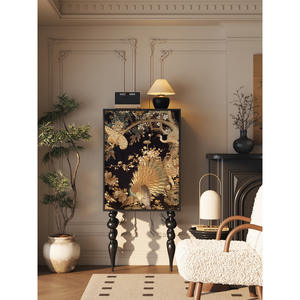 Aparador de Estilo Francés para Entrada, Mueble Alto de Madera Maciza, Multifuncional, para Sala de Estar - Product Image 2