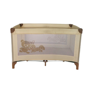 .Beige Portable Playard Comfortable Kids Furniture <strong>Big</strong> Travel Cot Bed for Child Newborn <strong>Crib</strong> for Hotel Endurable Playpen - Product Image 2