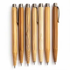 도매 판촉 저렴한 인쇄 프로모션 친환경 나무 볼펜 사용자 정의 로고 볼펜 일반 대나무 펜