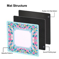 Nappe de Mahjong Moderne Personnalisée en Plastique, Tapis de Jeu Antidérapant pour Poker, Tapis de Jeu de Dominos Chinoiserie