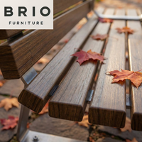 Banc en plastique anti-corrosion pour parcs, rues et espaces publics, mobilier d'extérieur commercial durable, banc de parc avec dossier