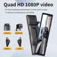 Caméra de tableau de bord GPS portable intelligente à double objectif IPS 1G pour voiture, enregistreur vidéo grand angle 170° avec WiFi, SIM, Cloud DVR et contrôle par application, vision nocturne