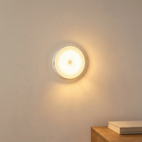 Lampe de nuit LED sans fil rechargeable 1W, adsorption magnétique, fixation murale, à coller n'importe où pour la salle de bain, le placard, le couloir
