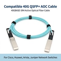 Câble AOC QSFP+ 40G, câble optique actif 40 Gbps, 1 m, 3 m, 5 m, 10 m, QSFP+ vers QSFP+ pour l'interconnexion des commutateurs de centre de données