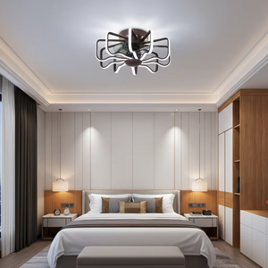 Ventilador de Techo Metálico de 5 Aspas para Dormitorio, Motor DC Ultrasilencioso (<30dB), 5 Velocidades con LED Regulable, Ahorro de Energía y Control por Aplicación/Control Remoto - Product Image 2