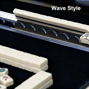 Wholesale Modern Durable Eco-Friendly Painted Acrylic Magnetic Mahjong Tile <b>Rack</b> 4-Piece Set Pushers for Family Game Night - Product Image 4