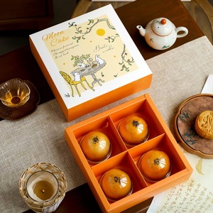 Boîte cadeau de gâteaux de lune de mi-automne avec boîtes à dragées en <span class=keywords><strong>chocolat</strong></span> imprimées de lapins de dessin animé, idéales pour offrir à la <span class=keywords><strong>famille</strong></span> et aux amis - Product Image 5