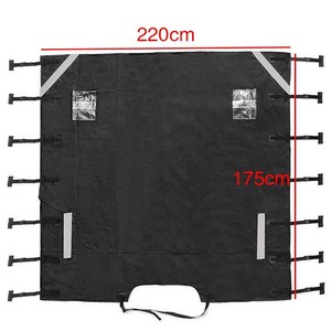 Rv Trailer <b>Windshield</b> <b>Cover</b> 220X175Cm Waterproof Black Front Caravan Sunshade Protection <b>Cover</b> - Product Image 3