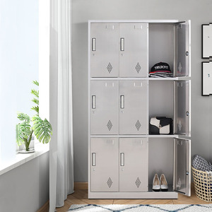 Armoire de rangement moderne en acier inoxydable de haute qualité, durable et sécurisée, antirouille, avec tringle de suspension pour appartements - Product Image 6