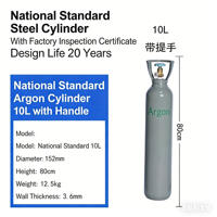 Bouteille de gaz argon industrielle Chun Miao d'occasion, acier sans soudure de haute qualité pour usage de construction, pression 15 MPa, volume 6 m, garantie 3 ans