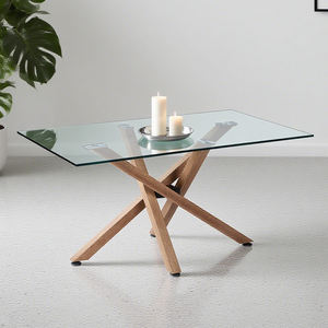 Juego de mesa de comedor compacto de vidrio moderno para ahorrar espacio, muebles de comedor para el hogar morados de fibra Blanca Dorada - Product Image 4