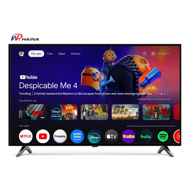 HAINA New Trend Frameless 2k 4K Smart 32 40 43 50 55 65 75 Inch Wholesale Price Oem Led Tv google Tv with bluetooth