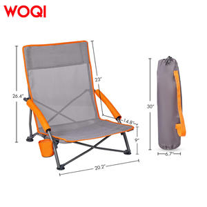 WOQI أرجل قصيرة للأماكن الخارجية سهلة الحمل مقعد منخفض لأثاث الحدائق كرسي تخييم بأرجل قصيرة - Product Image 4
