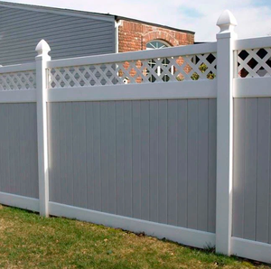 Valla de vinilo de 6 pies de altura, valla de PVC, valla cerrada de PVC, valla blanca de vinilo, valla <span class=keywords><strong>vertical</strong></span> moderna y elegante <span class=keywords><strong>para</strong></span> jardín - Product Image 2