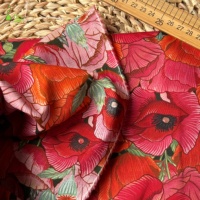 Tissu Popeline 100% Coton Peigné Léger, Respirant et Doux à Imprimé Floral pour Robes, Chemises et Vêtements pour Filles - Vente en Gros Personnalisée