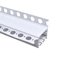 Profilé en aluminium pour éclairage encastré au plafond en plâtre, 50*35MM, pour bande LED