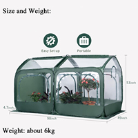 Serre de jardin portable, mini serre pop-up, imperméable et protégée contre les UV, pour l'extérieur et l'intérieur, pour la culture des plantes