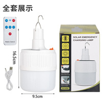 Étanche LED charge économie d'énergie ampoule lumière solaire alimenté LED d'urgence Camping lampe cadre marché de nuit suspendu en plein air