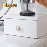 Coiffeuse en bois avec miroir et tabouret W08H017, vente en gros, économique