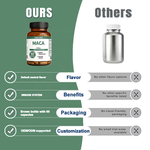<span class=keywords><strong>Maca</strong></span> Capsules 120mg - Ondersteunt Energieproductie & Gezondheid van het Immuunsysteem - Voor Volwassenen, 2 Capsules per Portie - 60 Capsules OEM/ODM - Product Image 6