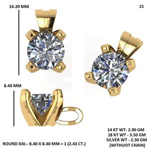 Pendentif en or avec diamant de laboratoire exquis, conçu pour un luxe durable, offrant une brillance exceptionnelle et une finition haut de gamme. - Product Image 5