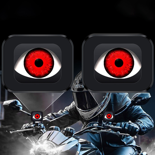 Remote Control 6 Modes Dynamic LED Light Pupil Eye Lamps for Motorbike Motorcycle Headlight Devil Eyes Light for Motorcycle