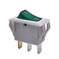 Interrupteur à bascule SPST ON-OFF 16A 250V125VAC 12V24VDC avec lumière verte RL1-511/N-C-2-G/W-P1-G