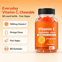 Sinaasappel-citroen vitamine C gummies gemengde fruitsmaak gummy vitamine op maat gemaakte smaak OEM gezondheidsvoedingsfabrikant