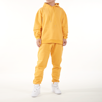 Ensemble de survêtement à capuche vierge, personnalisable par impression et broderie, ensemble de survêtement uni 2 pièces unisexe, coupe ample, décontracté et tendance