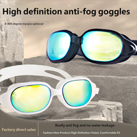 Lunettes de plongée sur ordonnance Myopie Élégantes Écologiques Silicone PC Étanches Anti-buée Haute définition Électro-plaquées