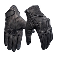 Cuir de mouton véritable Gants de moto en cuir de course pour motocross, protection d'écran tactile pour motocyclette