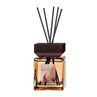 Diffuseur d'huiles essentielles en rotin sans flamme avec couvercle en verre carré, parfum d'intérieur longue durée, assainisseur d'air domestique