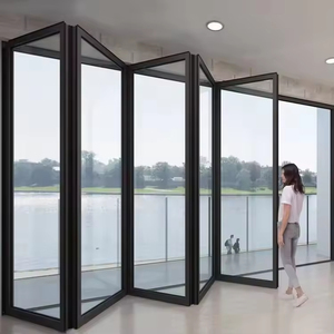 Sistema di Porte Pieghevoli in Alluminio per Esterni, Porte Divisorie Moderne, Miglior Rapporto Qualità-Prezzo, Porte Pieghevoli in <span class=keywords><strong>Vetro</strong></span> per Patio e <span class=keywords><strong>Balcone</strong></span> di Villa - Product Image 2