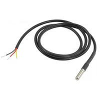 DS18B20 Sıcaklık Sensörü Modülü, Raspberry Pi ve Microbit için Su Geçirmez Problu Dijital Çıkışlı 1-Wire