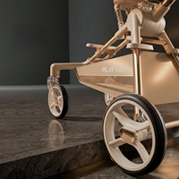 Playkids 2025 Classic Premium Wagon Poussette bébé pour enfants Poussette de voyage ultra compacte et légère