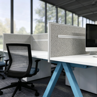 Meubles de bureau commerciaux, poste de travail modulaire, bureau pour 4, 6 ou 8 personnes, bureau cloisonné pour le personnel, table de poste de travail avec cloison