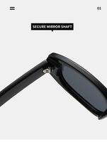 Qsky Europe à la mode riz ongles designer léopard noir cadre bleu lentille lunettes de soleil mode luxe matrice petit cadre lunettes de soleil